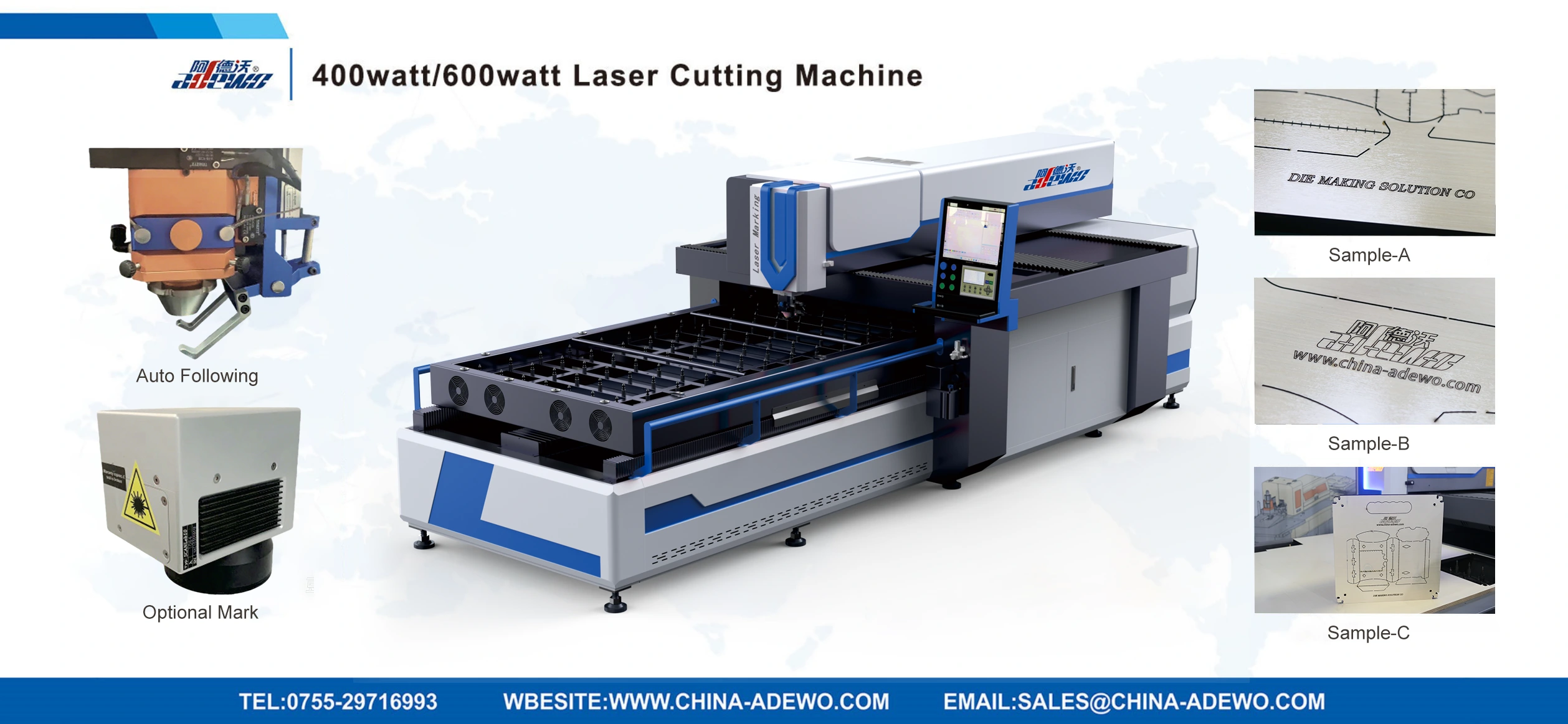 400 Watt/600 Watt Laser Cutting Machine Výrobca
