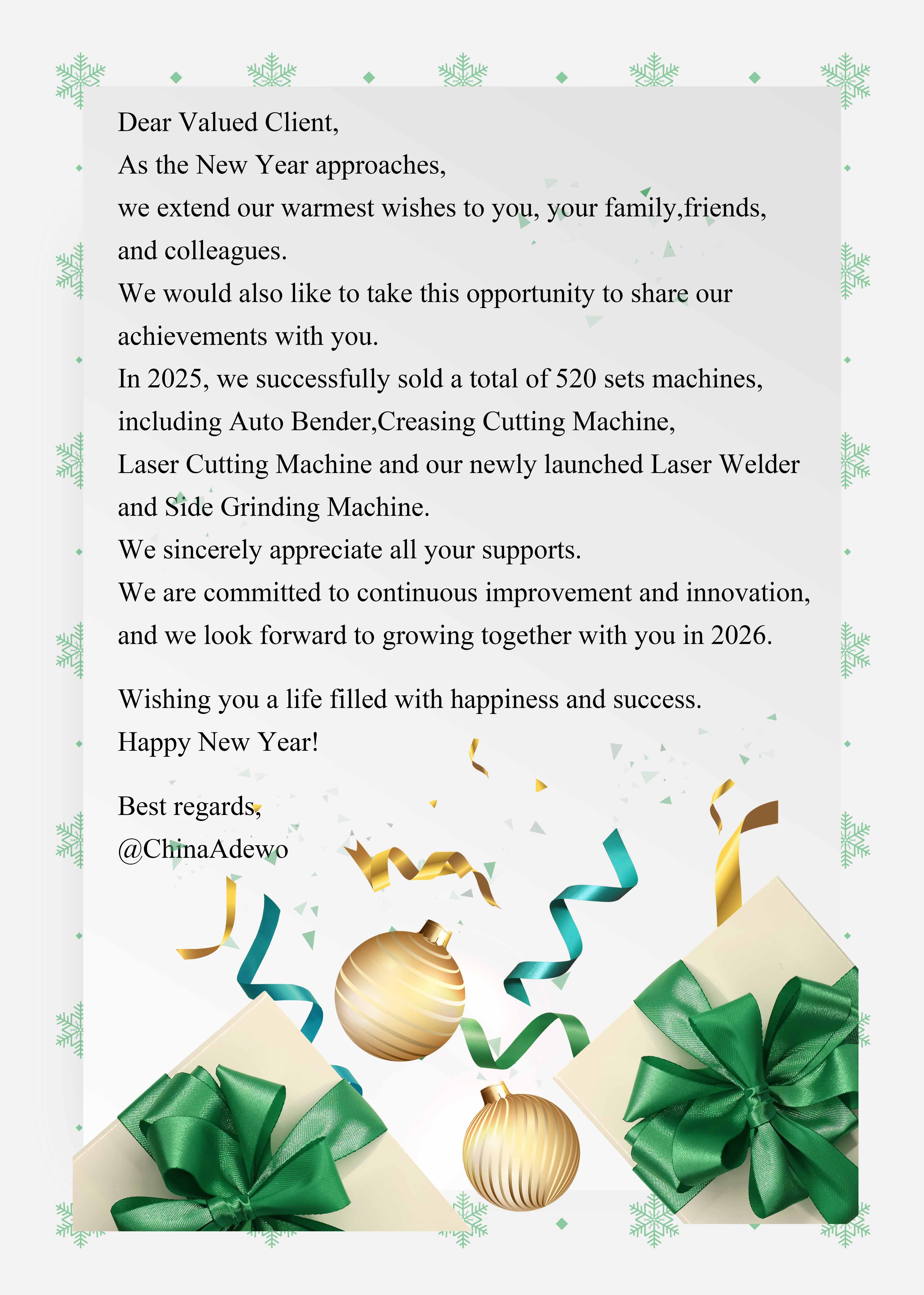 Prajem vám ďalší plodný rok