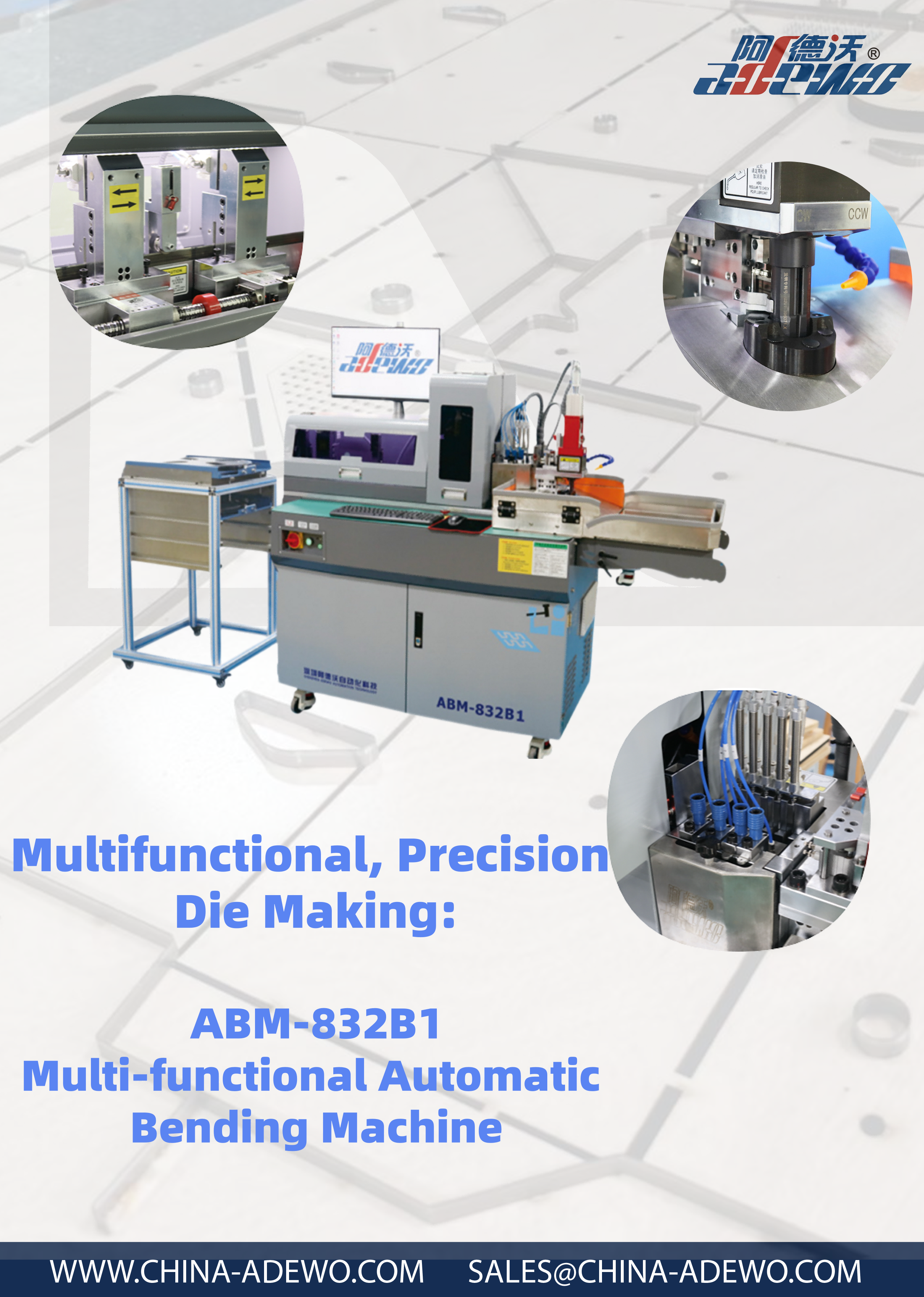Multifunkčné, presné lisovanie: ABM-832B1 Multifunkčný automatický ohýbací stroj